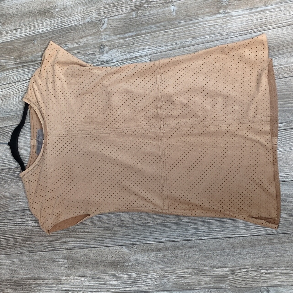 Zara Brown Western Tan Suede Top S